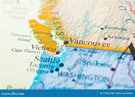Map of Canada Focus on Vancouver City Stock Photo - Image of canada, tour: 173521768