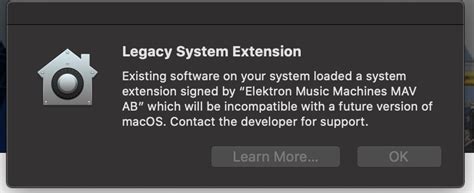 Overbridge, macOS, Legacy System Extension Warning - Overbridge ...