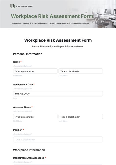 Image result for Risk Assessment Format