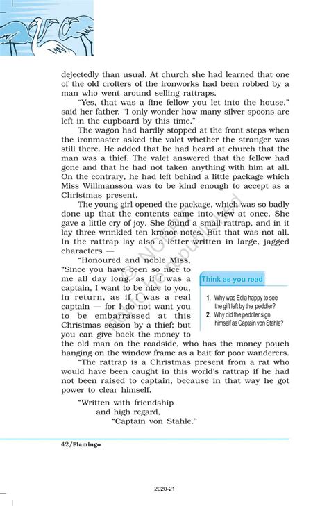 Prose 4 The Rattrap - NCERT Book of Class 12 Flamingo
