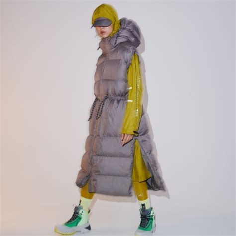 adidas by Stella McCartney Long Padded Winter Jacket - Brown | adidas India