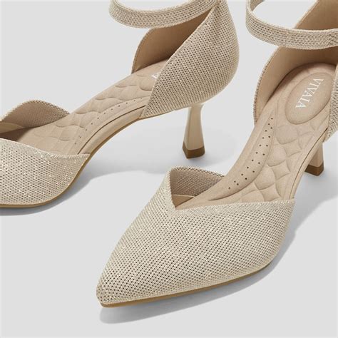 Pointed-Toe Stilettos (Arabella), GOLDEN ALMOND, EU39 | VIVAIA