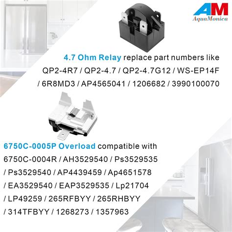 Buy Refrigerator Starter Relay QP2-4R7 PTC 3Pin and Refrigerator ...