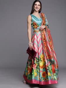 SEIKETSU Digital Print Semi Stitched Lehenga Choli - Buy SEIKETSU ...