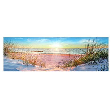 Beach View Canvas Wall Art, 36x12 | At Home