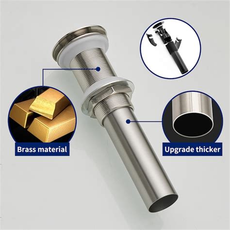 BWE A-9P-06-N Brushed Nickel Universal Sink Pop Up Drain A-9P-06-N at ...