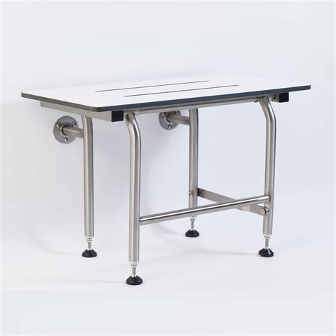 Buy Folding Shower Seat with Legs by Grab Bar Specialists - Wall Mount ...