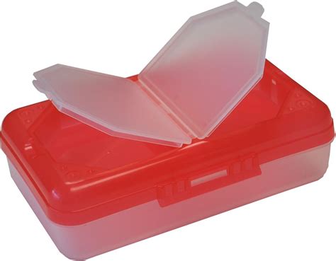 Filexec 22962, Storage Box, Double Top 8" x 5" x 2 1/4" Strawberry, Set ...