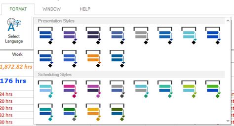 Image result for MS Project Format Bar Styles