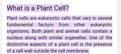 describe plant cell and animal cell class 8, - Brainly.in