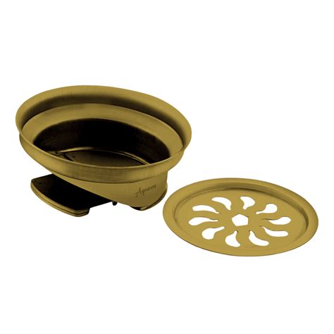 6-Inch Anti-Foul Cockroach Trap | Brushed Gold SS304 Floor Drain Cover ...