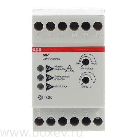 SQZ3 Реле контроля ABB 2CSM111310R1331 перекос обрыв фаз, минимального ...