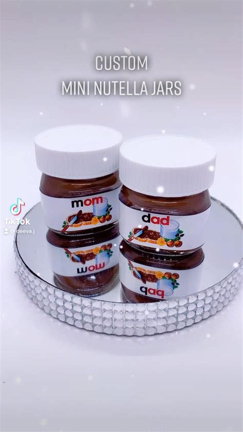 Custom mini nutella jars – Artofit