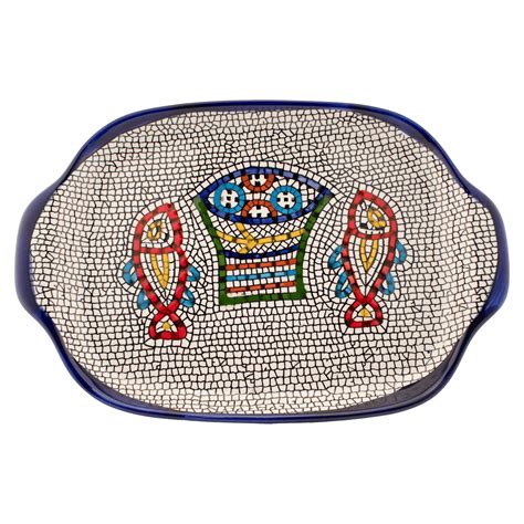 Armenian Ceramic Serving Tray - Large (Various Designs) – Holyland ...
