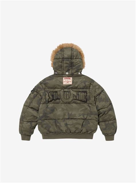 Supreme True Religion Puffer Jacket Olive Camo | ResellZone