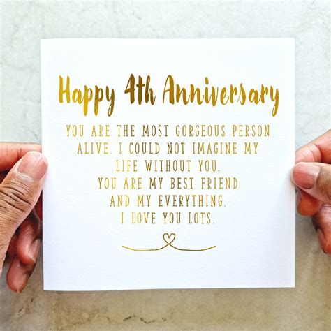 4 Year 4th Wedding Anniversary Wishes For Husband