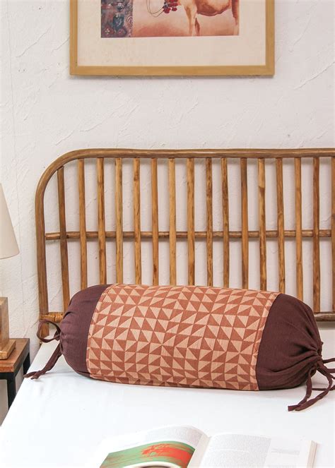 Get Trikon 100% Cotton Bolsters Cover-Brown at ₹ 549 | LBB Shop