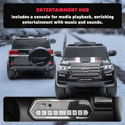 11Cart Licensed Toyota Land Cruiser Police Kids Car