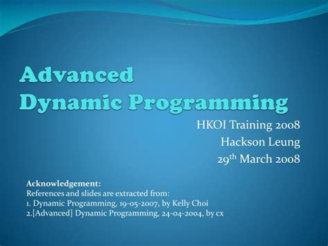 Image result for Advanced Dynamic Programming Algorithms