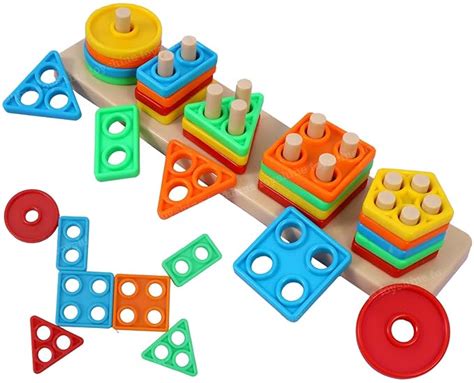 Buy Toyshine Small Angle Geometric Blocks Building Stacker - Kids Shape ...