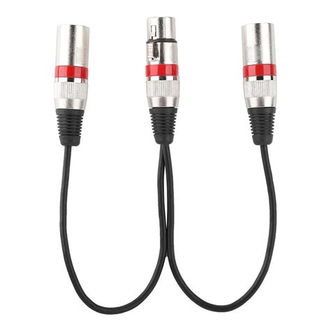 Hakeeta XLR Splitter Cable for Canon, 3 Pin XLR Female to Dual XLR Male ...