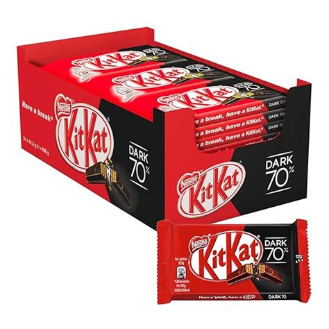 KIT KAT Dark 70% 4 Finger Box, 24 X 41, Each 5G - Chocolate (Pack Of 24 ...