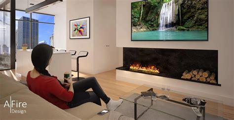 Steam fireplace ADVANCE 100 in 250 cm | AFIRE®