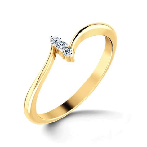 CaratLane 18K Yellow Gold and Diamond Ring : Amazon.in: Fashion