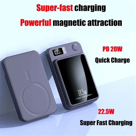 Portable 100000mAh Wireless Power Bank Type C Mini Fast Charger ...
