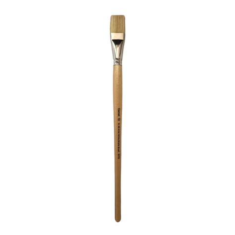 Camel Series 56 White Bristle Brushes - Flat & Fan - Oil & Acrylic ...