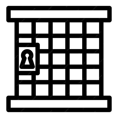 Judge prison gate icon outline judge prison gate vector icon for web ...
