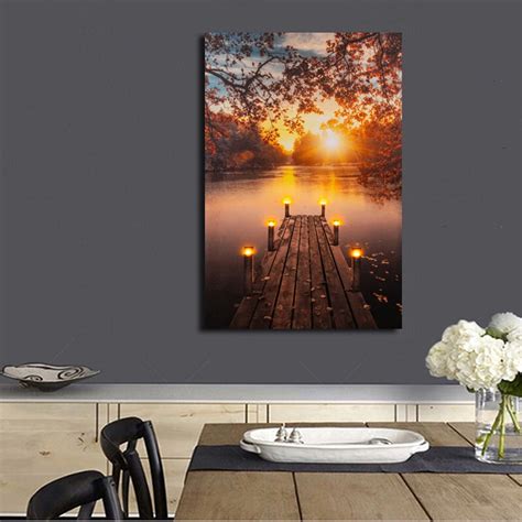 LED Light Up Canvas Pictures 40x60cm Wall Hanging Art Autumn Scene Picture - Walmart.com ...