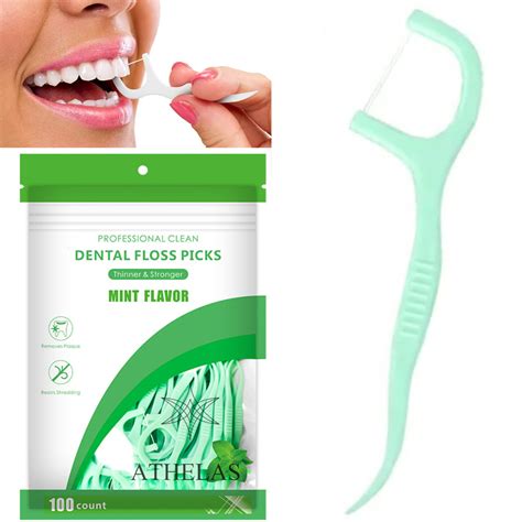 Fresh Mint Floss Picks (Pack of 100) – Athelas India | We Care for your ...