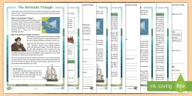 LKS2 The Bermuda Triangle Differentiated Reading Comprehension Activity