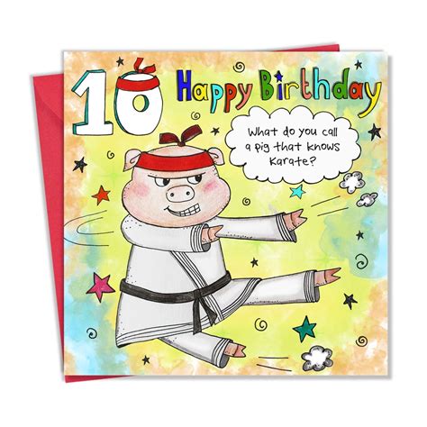 10th Birthday Card - Funny Joke Childrens Birthday Card - Age 10 ...