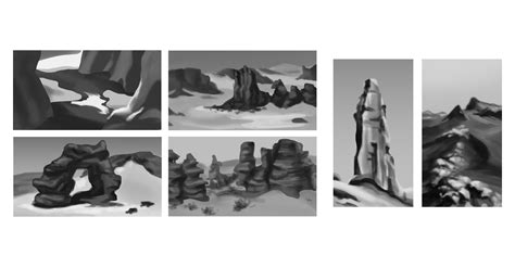 some texture and environment studies : r/conceptart