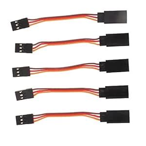 Buy Enakshi 5pcs Male to Female Servo Extension Lead Cable 3 Pin Futaba ...