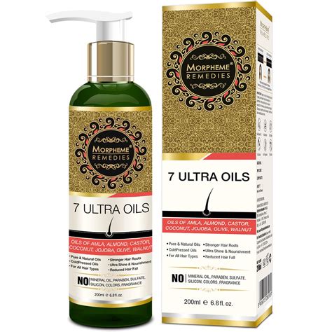 Morpheme Remedies 7 Ultra Hair Oil (Almond, Castor, Jojoba, Coconut ...