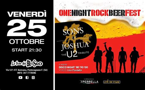 VENERDI 25 OTTOBRE SONS OF JOSHUA TRIBUTO U2, La Tana del Blasco, SP417 ...