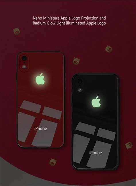 VAKU ® Apple iPhone XR 3D Logo Projector Radium Glow LED Case Back ...