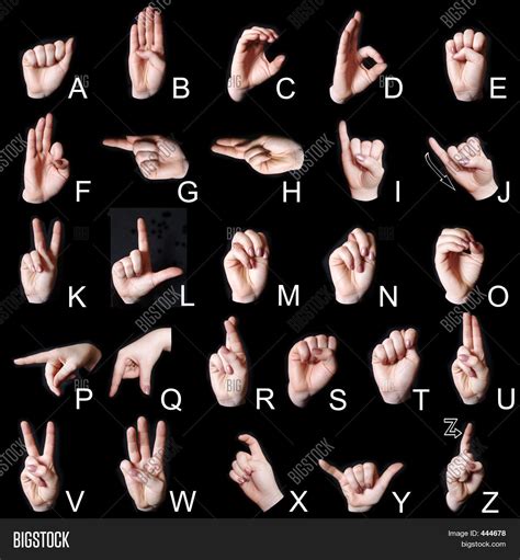 Sign Language Table Image & Photo | Bigstock