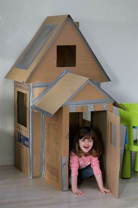 20 Awesome Cardboard Playhouse Design For Kids | HomeMydesign