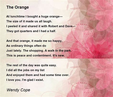Orange Sky Poem at Desmond Kelley blog
