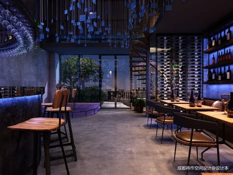 18万元餐饮空间150平米装修案例_效果图 - 成都Club Bar小酒馆 - 设计本