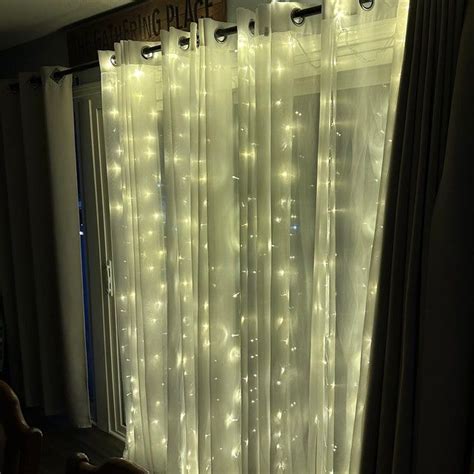 10ft LED Icicle Lights, LED String Lights, Curtain Fairy Lights, 300 Leds 8 Modes, LED Curtain ...
