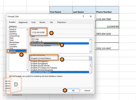 How to Add Code to Telephone Numbers On Excel 的图像结果