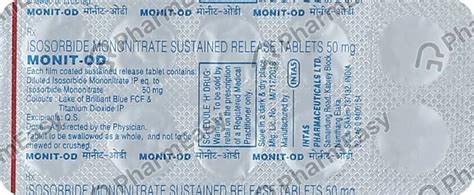Monit Od Sr 50 MG Tablet (10): Uses, Side Effects, Price & Dosage ...