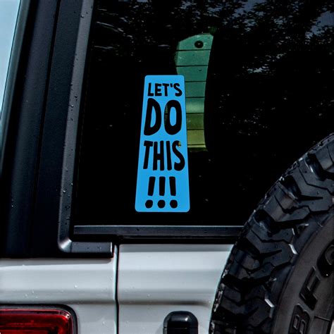 (2 Pcs, Azure Blue, 2.3'' X 5.8'') Transparent Adhesive Decal Sticker ...