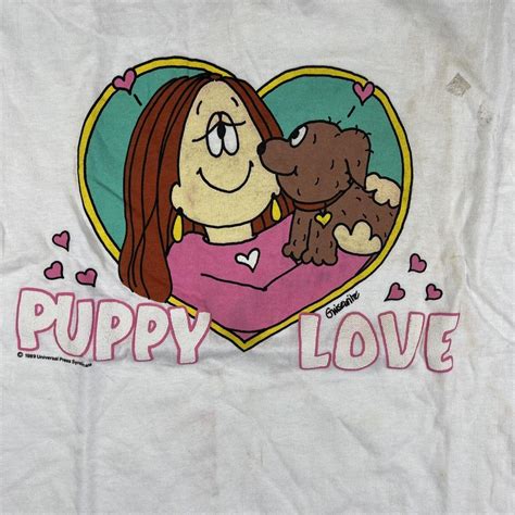 Vintage 1989 Puppy Love Shirt L Is up for... - Depop