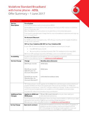 Fillable Online Vodafone Standard Broadband Fax Email Print - pdfFiller